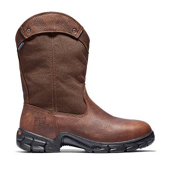 Timberland Férfi PRO Excave Steel Toe Wellington Vízálló Bakancs Barna